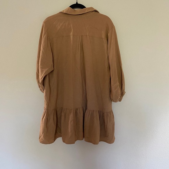 L Space Linen Cotton Blend Tier Newport Dress sz Small - Picture 5 of 8